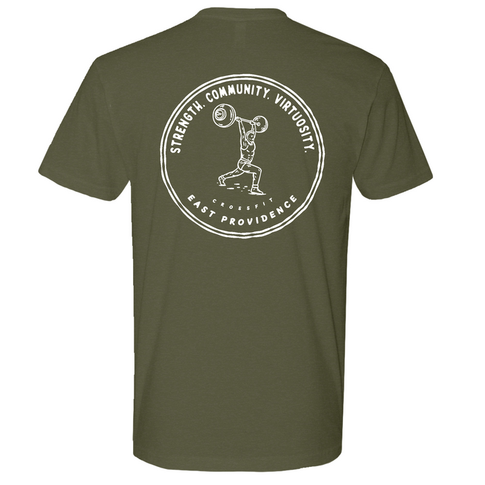 Mens Medium Military Green Style_T-Shirt