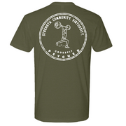 Mens Medium Military Green Style_T-Shirt
