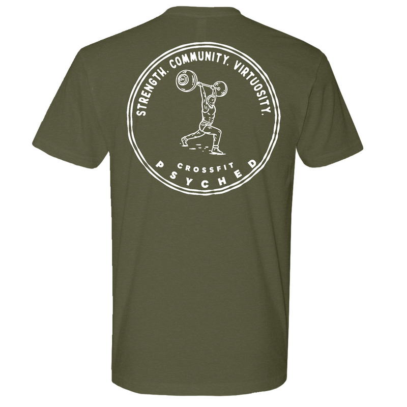Mens Medium Military Green Style_T-Shirt