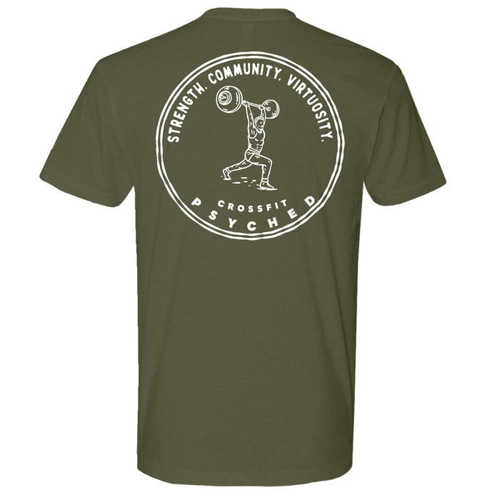 Mens Medium Military Green Style_T-Shirt
