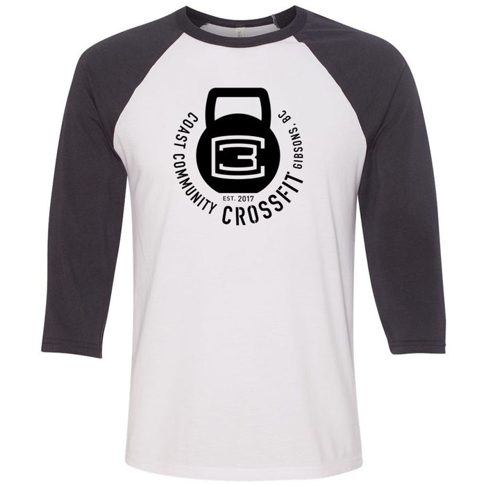 CrossFit Gibsons - 100 - Kettlebell - Men's Baseball T-Shirt