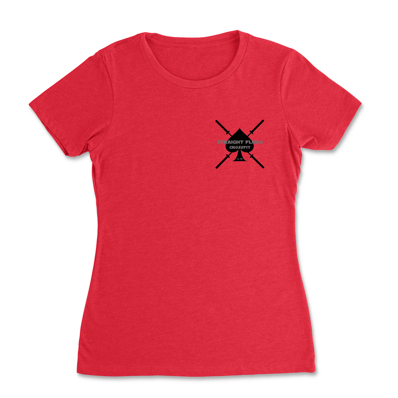 Straight Flush CrossFit Vintage Crossed Barbells - Womens - T-Shirt