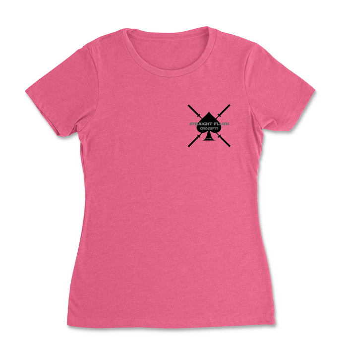 Straight Flush CrossFit Vintage Crossed Barbells - Womens - T-Shirt