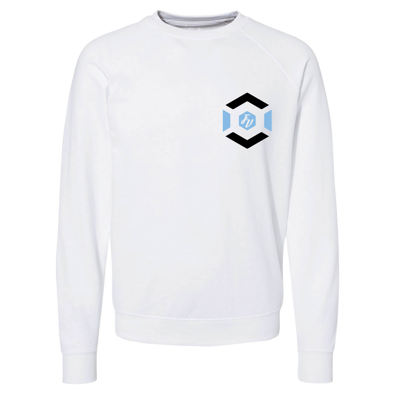 Mens 2X-Large WHITE CrewNeck