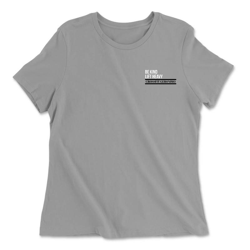 CrossFit Geronimo BE KIND LIFT HEAVY (Pocket) Womens - Relaxed Jersey T-Shirt