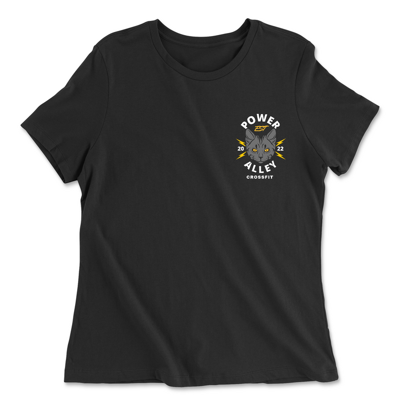 Power Alley CrossFit Power Alley Cat Pocket - Womens - Relaxed Jersey T-Shirt