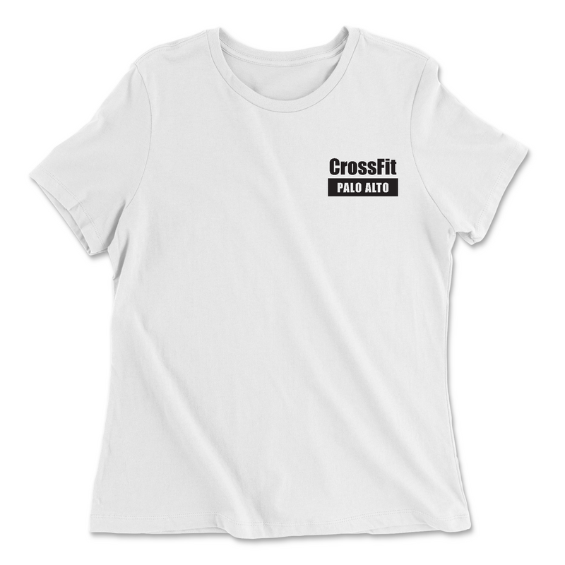 CrossFit Palo Alto Low Squats Womens - Relaxed Jersey T-Shirt