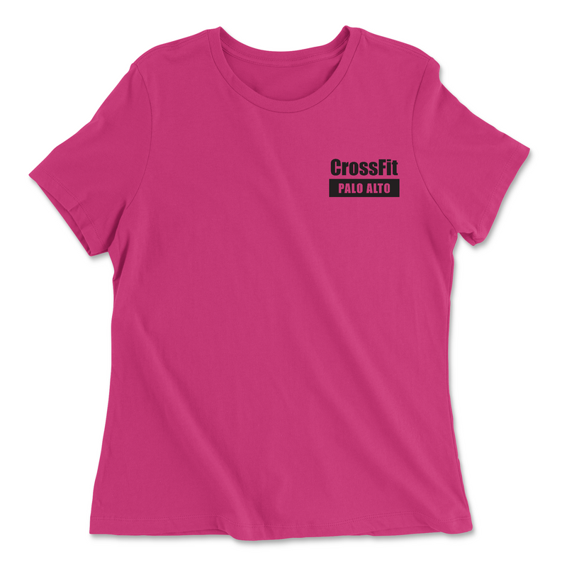CrossFit Palo Alto Low Squats Womens - Relaxed Jersey T-Shirt