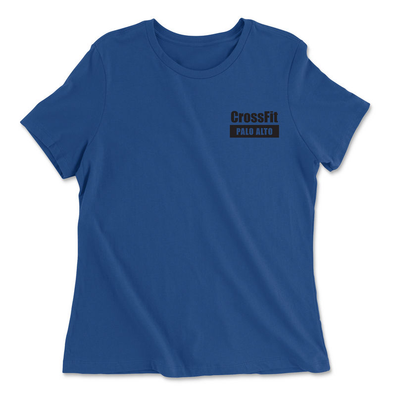 CrossFit Palo Alto Low Squats Womens - Relaxed Jersey T-Shirt
