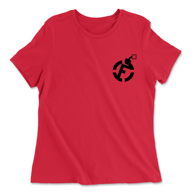 Womens 2X-Large RED Relaxed Jersey T-Shirt