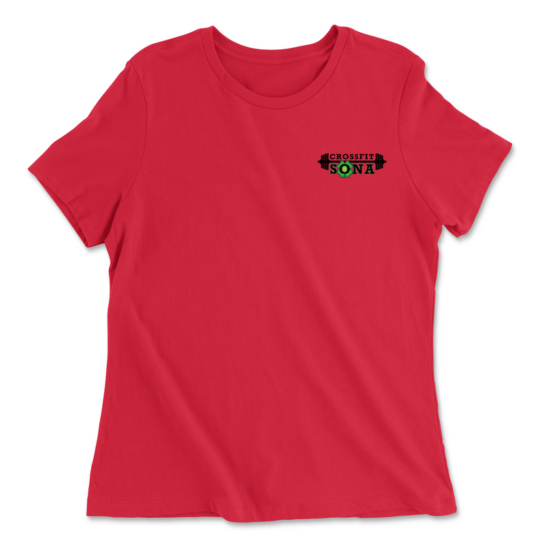 Womens 2X-Large RED Relaxed Jersey T-Shirt