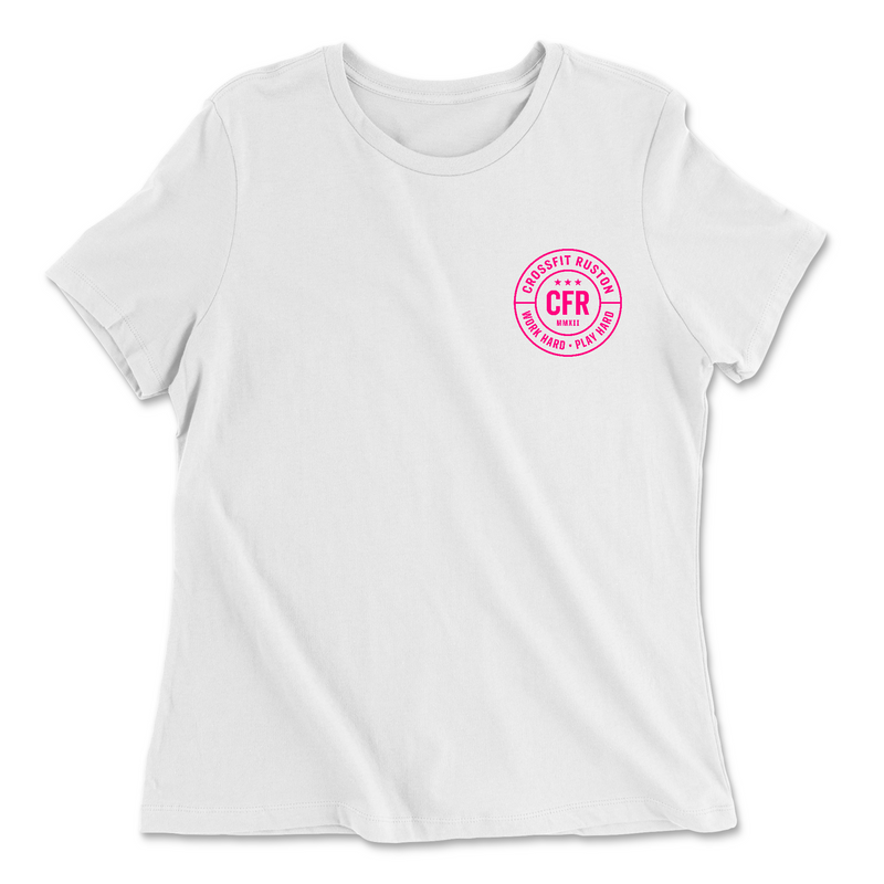 CrossFit Ruston Work Hard (Pink) Womens - Relaxed Jersey T-Shirt