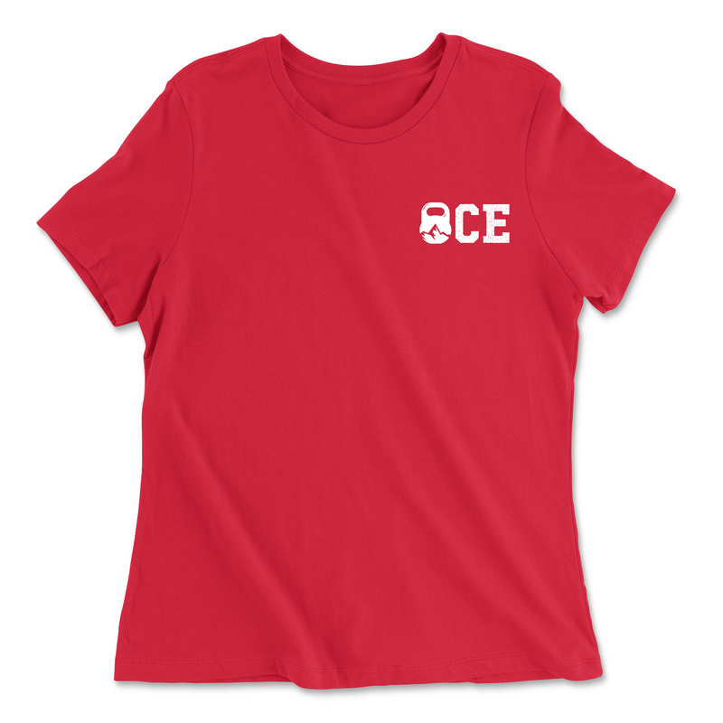 Womens 2X-Large RED Relaxed Jersey T-Shirt