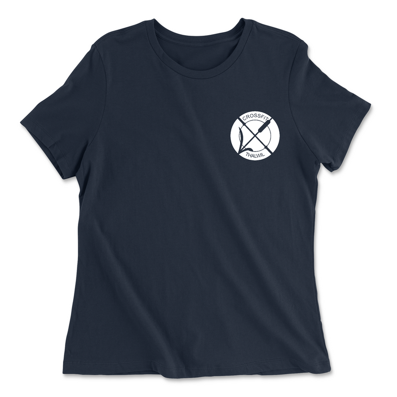 CrossFit Thalwil Pocket (White) Womens - Relaxed Jersey T-Shirt