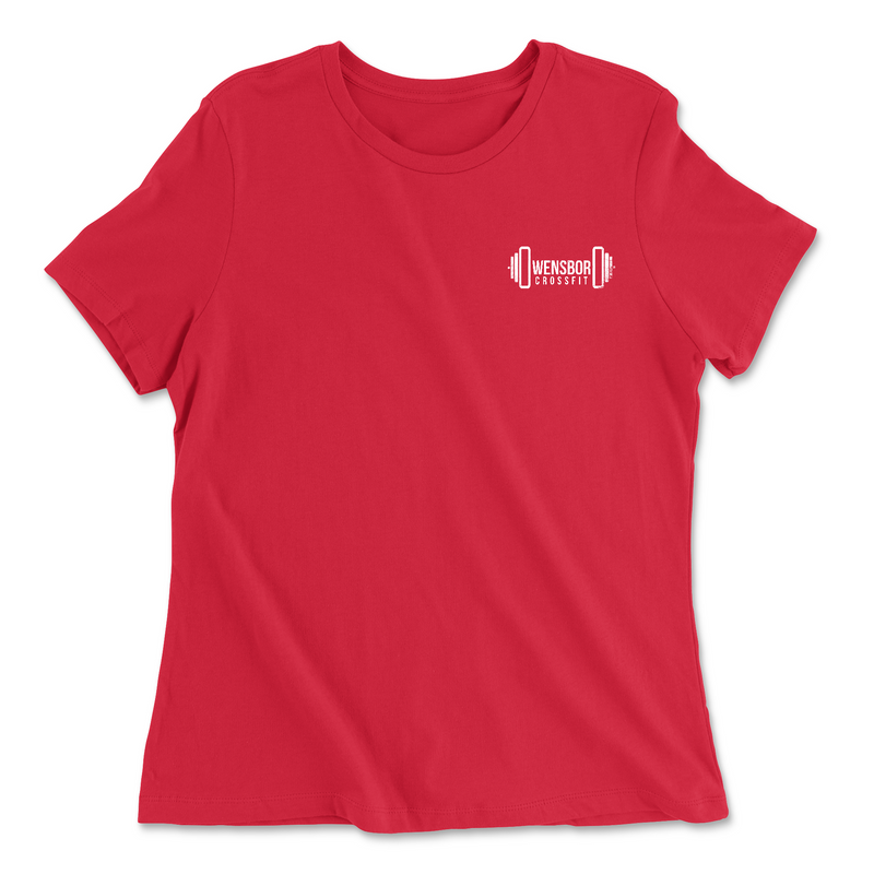 Owensboro CrossFit Pocket (White) Womens - Relaxed Jersey T-Shirt