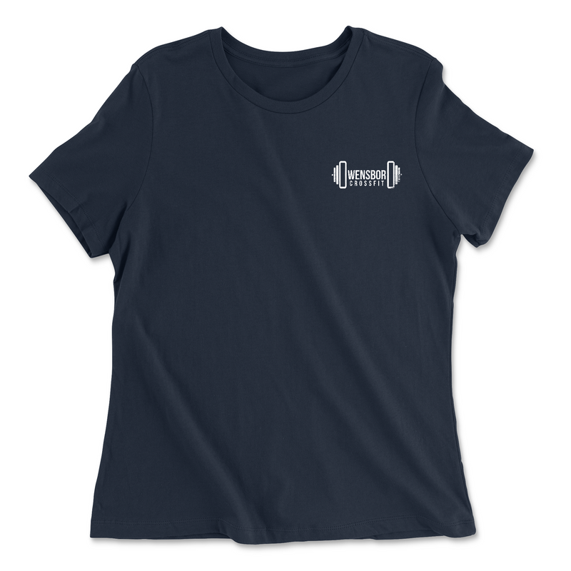 Owensboro CrossFit Pocket (White) Womens - Relaxed Jersey T-Shirt