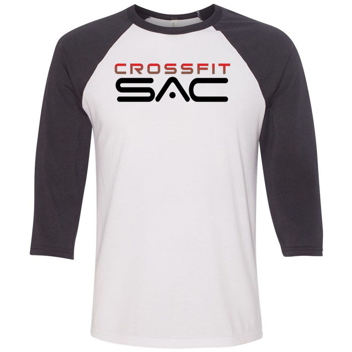 CrossFit SAC - 100 - Red & Black - Men's Baseball T-Shirt