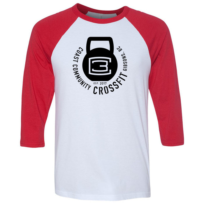 CrossFit Gibsons - 100 - Kettlebell - Men's Baseball T-Shirt