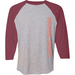 Mens 2X-Large VINTAGEHTR_VINTAGE_BURGUNDY 3/4 Sleeve