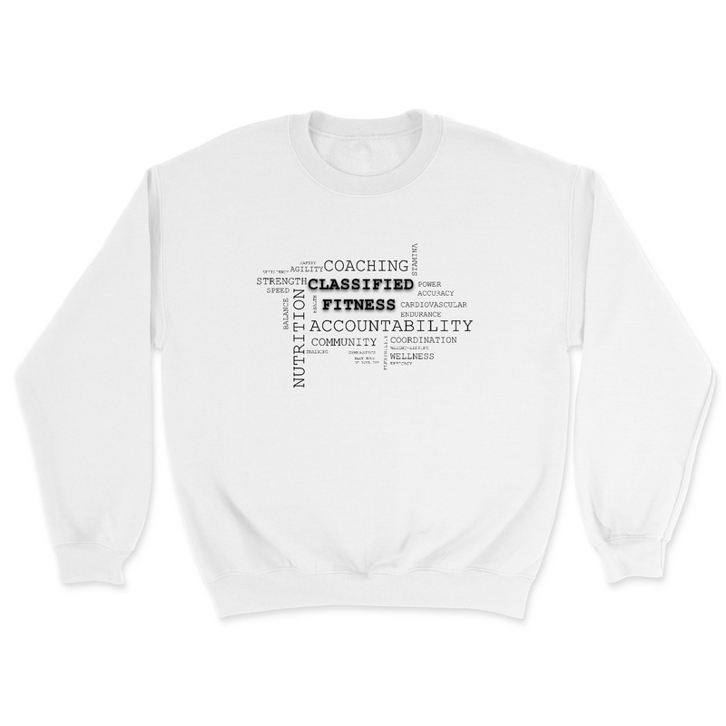 Mens 2X-Large WHITE Midweight Sweatshirt