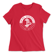 Womens 2X-Large RED Relaxed Jersey T-Shirt