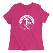Womens 2X-Large BERRY Relaxed Jersey T-Shirt