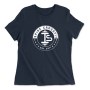 Womens 2X-Large NAVY Relaxed Jersey T-Shirt