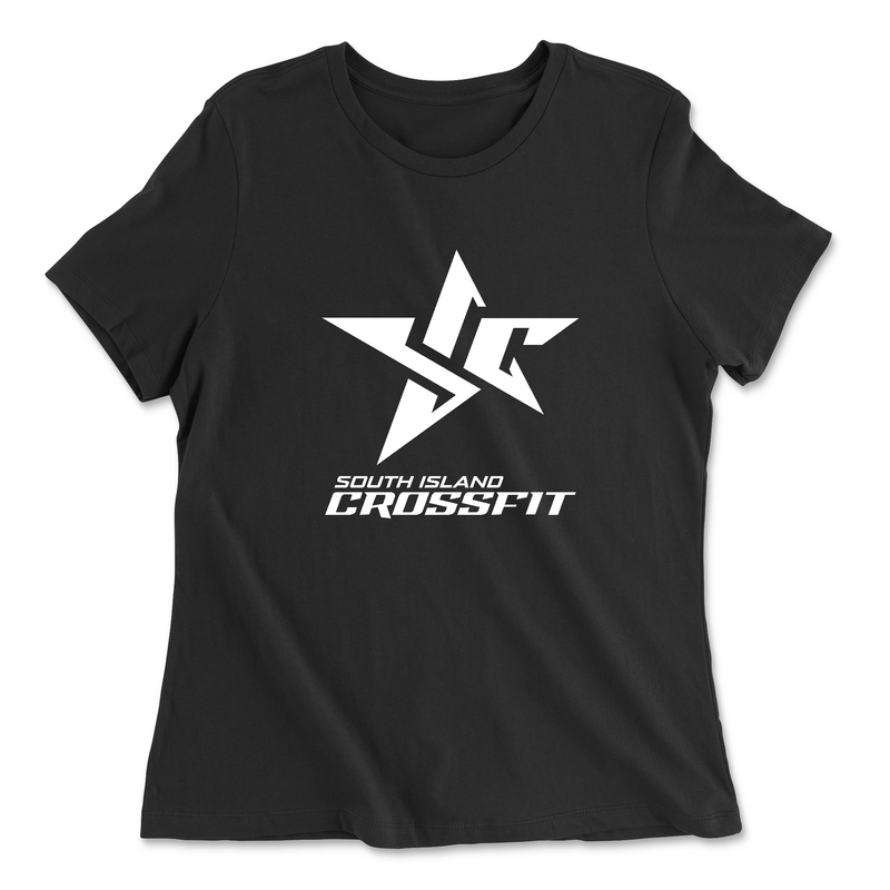 Womens 2X-Large BLACK Relaxed Jersey T-Shirt