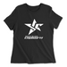 Womens 2X-Large BLACK Relaxed Jersey T-Shirt