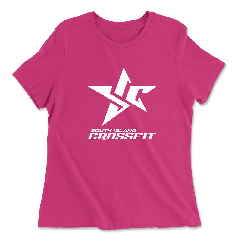 Womens 2X-Large BERRY Relaxed Jersey T-Shirt