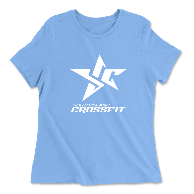 Womens 2X-Large CAROLINA_BLUE Relaxed Jersey T-Shirt