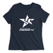 Womens 2X-Large NAVY Relaxed Jersey T-Shirt