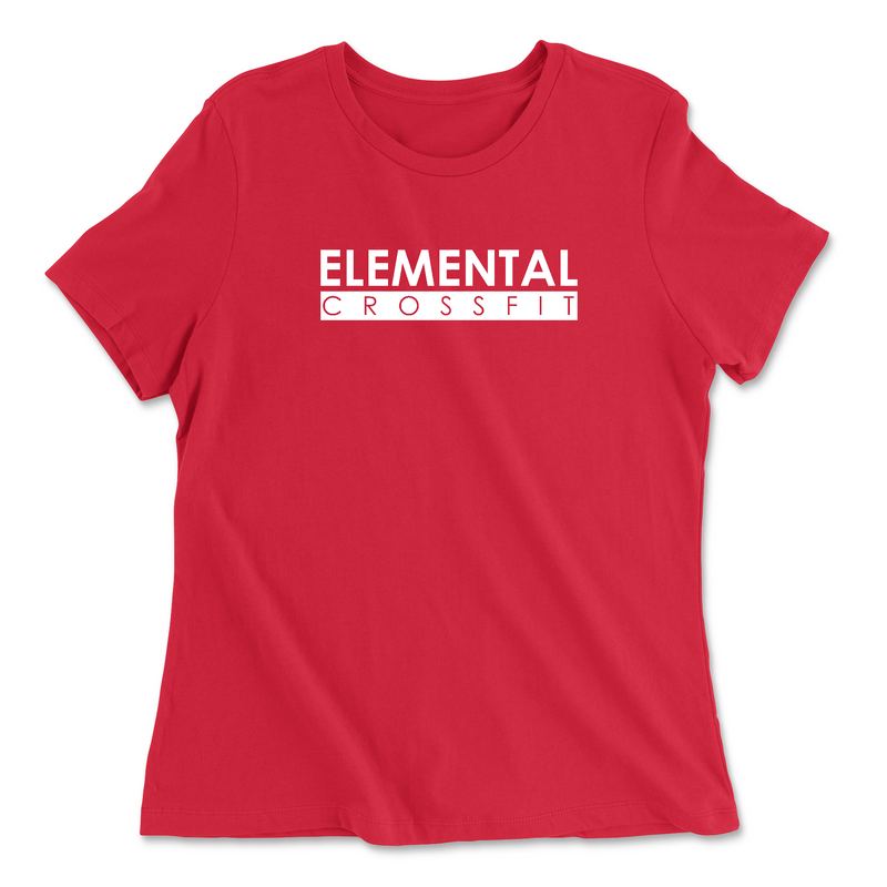 Elemental CrossFit White Womens - Relaxed Jersey T-Shirt