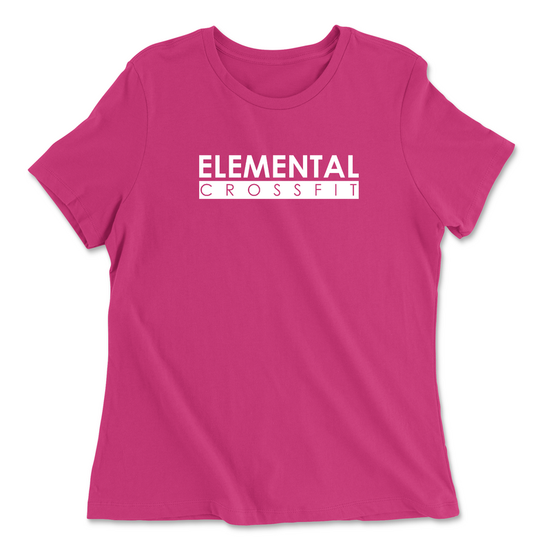 Elemental CrossFit White Womens - Relaxed Jersey T-Shirt