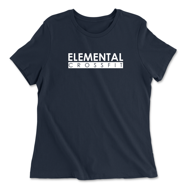 Elemental CrossFit White Womens - Relaxed Jersey T-Shirt