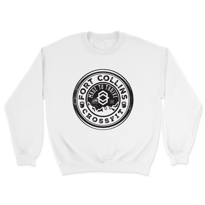 Mens 2X-Large WHITE Midweight Sweatshirt