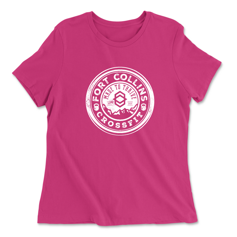 Womens 2X-Large BERRY Relaxed Jersey T-Shirt