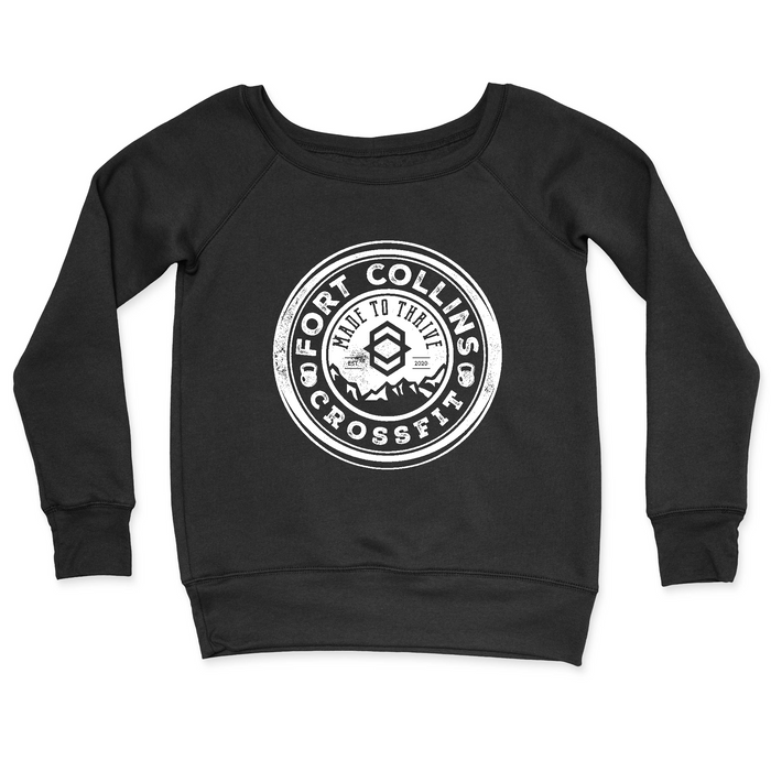 Womens 2X-Large BLACK CrewNeck