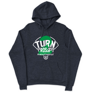 Mens 2X-Large NAVY_HEATHER Hooded T-Shirt