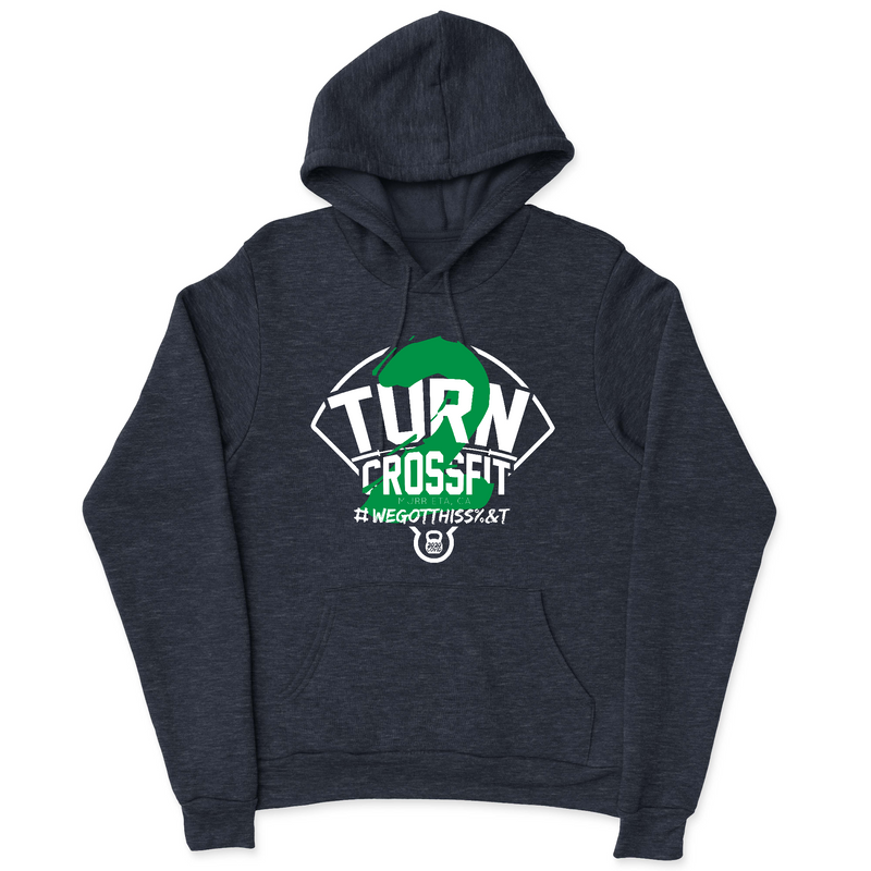 Mens 2X-Large NAVY_HEATHER Hooded T-Shirt