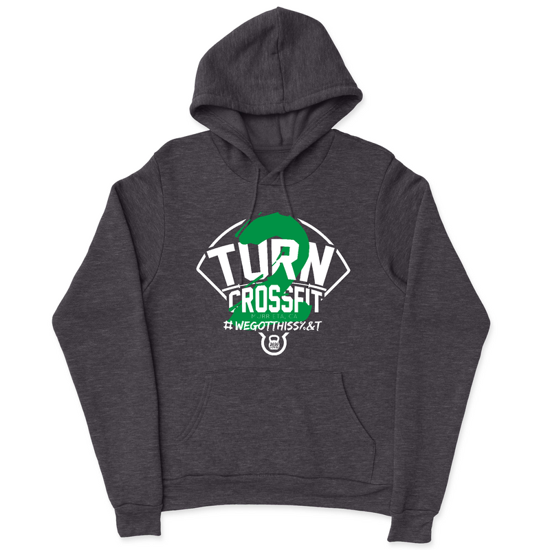 Mens 2X-Large CHARCOAL_HEATHER Hooded T-Shirt