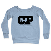 Womens 2X-Large MISTY_BLUE CrewNeck