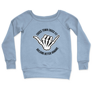 Womens 2X-Large MISTY_BLUE CrewNeck