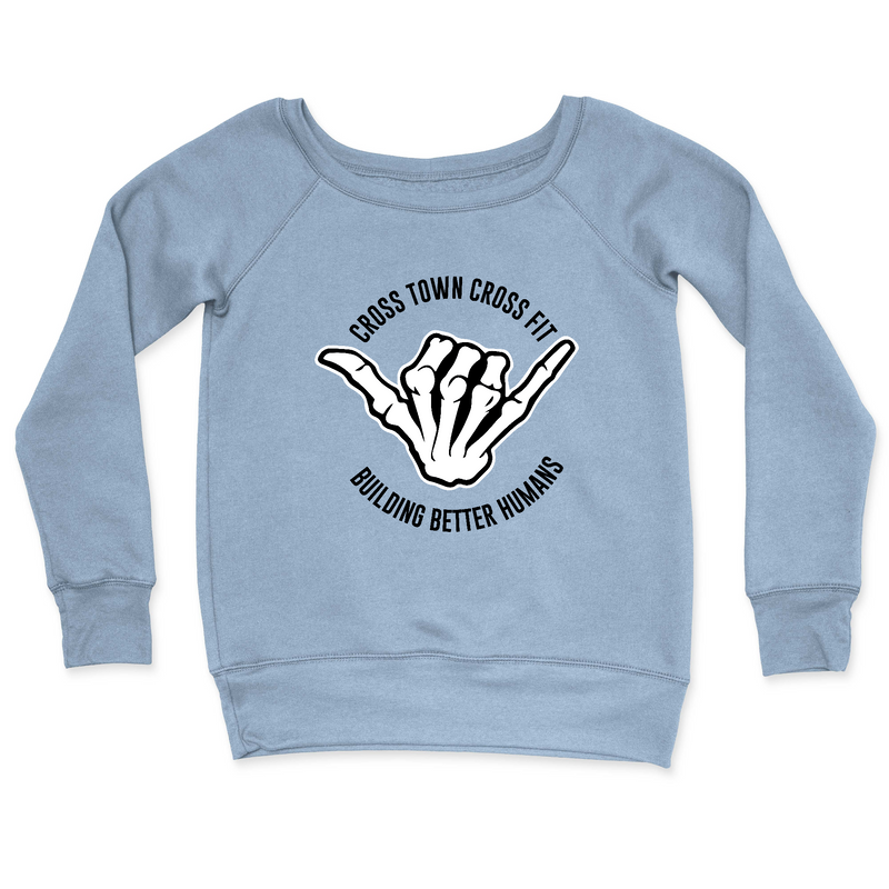 Womens 2X-Large MISTY_BLUE CrewNeck