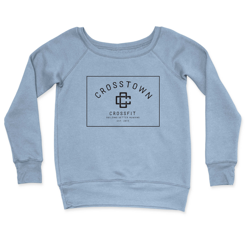 Womens 2X-Large MISTY_BLUE CrewNeck