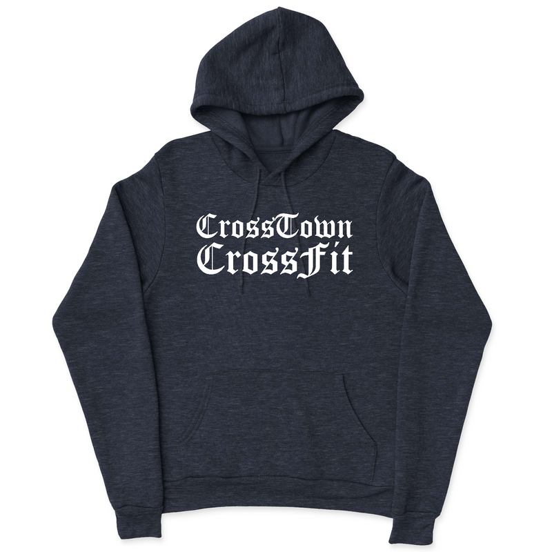 Mens 2X-Large NAVY_HEATHER Hooded T-Shirt