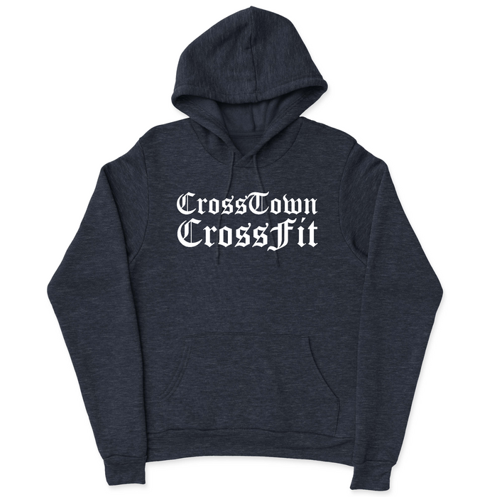Mens 2X-Large NAVY_HEATHER Hooded T-Shirt