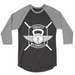 Mens 2X-Large VINTAGE_SMOKE_GRAPHITE_HEATHER 3/4 Sleeve