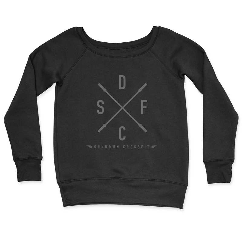 Womens 2X-Large BLACK CrewNeck