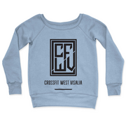 Womens 2X-Large MISTY_BLUE CrewNeck